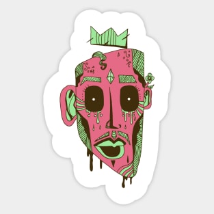 Pink Mint Strange King Juan Sticker